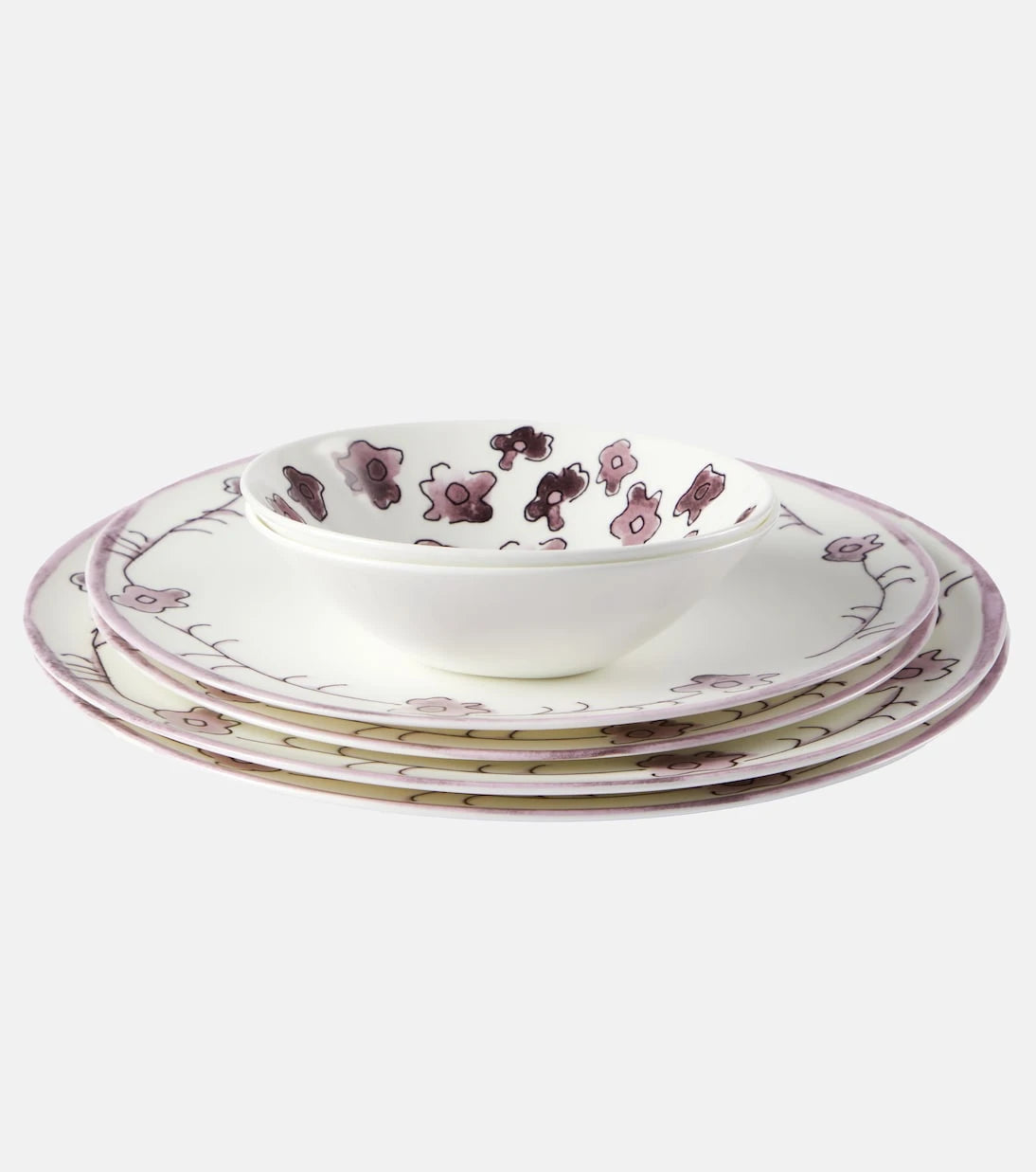 Serax - طقم طبق وصحن مقبلات Viola Anemone Milk الداكن من Marni