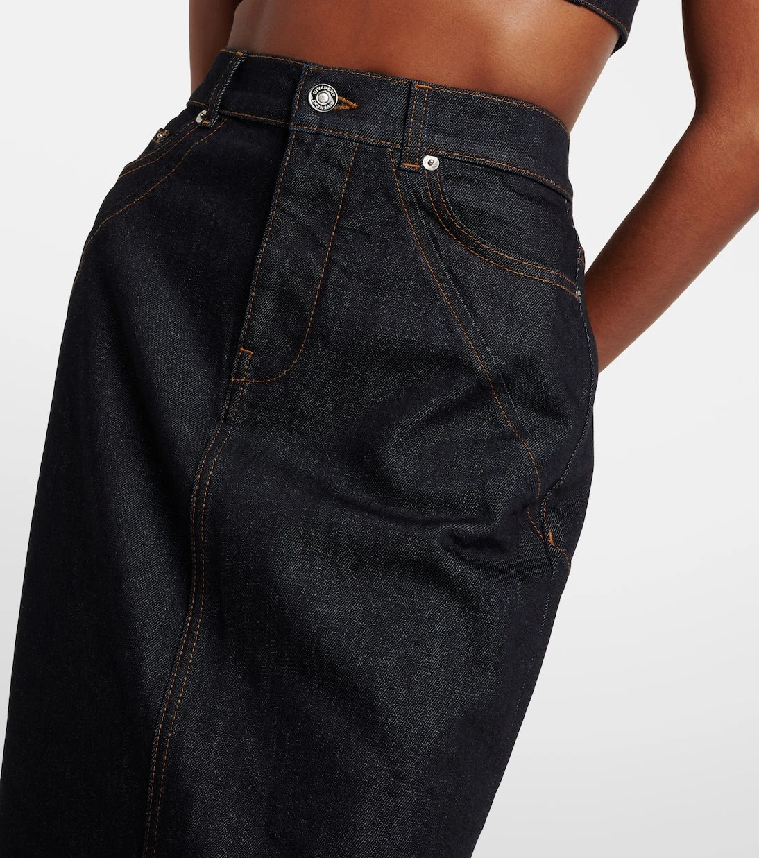 Givenchy - Denim midi skirt