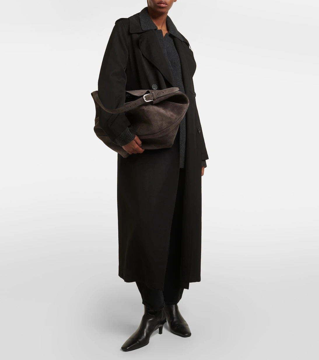 Toteme - Belted suede tote bag