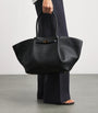 Leather New York Tote Bag BLACK