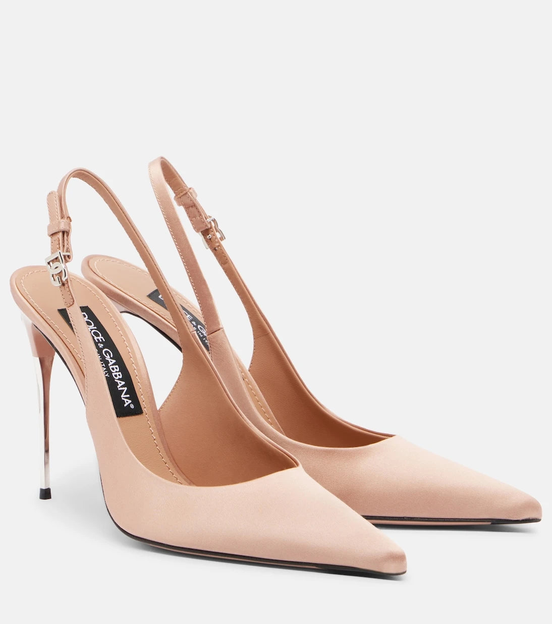 Dolce&Gabbana - DG satin slingback pumps
