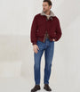 Brunello Cucinelli Red Wool Down-Filled Bomber Jacket