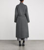 Johnstons Of Elgin Grey Cashmere Wrap Belt Long Coat