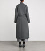 Johnstons Of Elgin Grey Cashmere Wrap Belt Long Coat