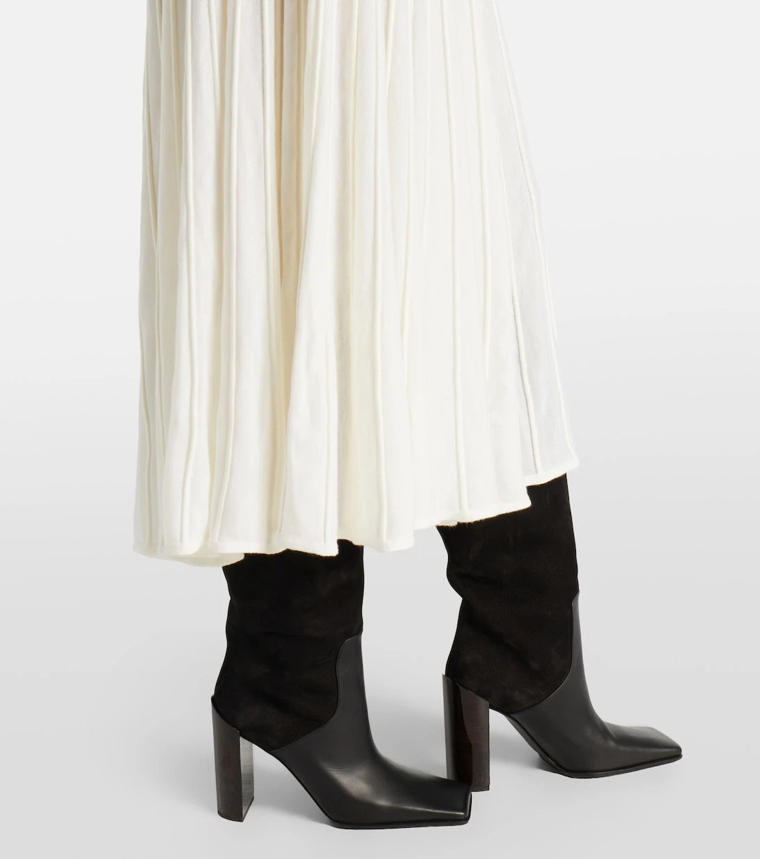 Alaïa - فستان ماكسي من مزيج الصوف