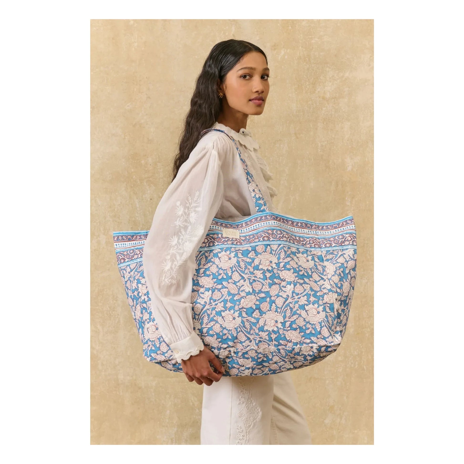 Louise Misha - Tote Bag Beverly Coton | Light blue