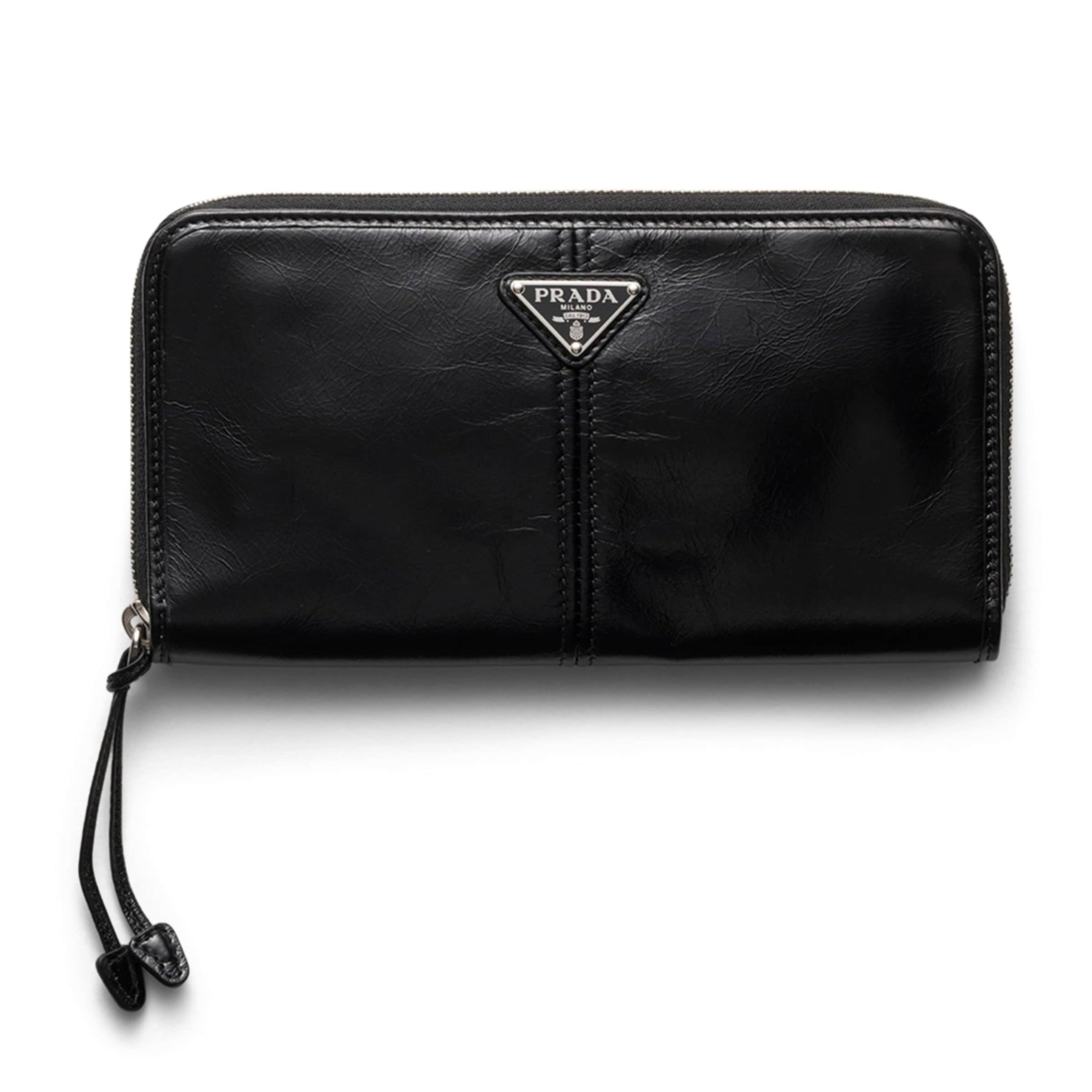 Prada Leather Zip-Around Wallet
