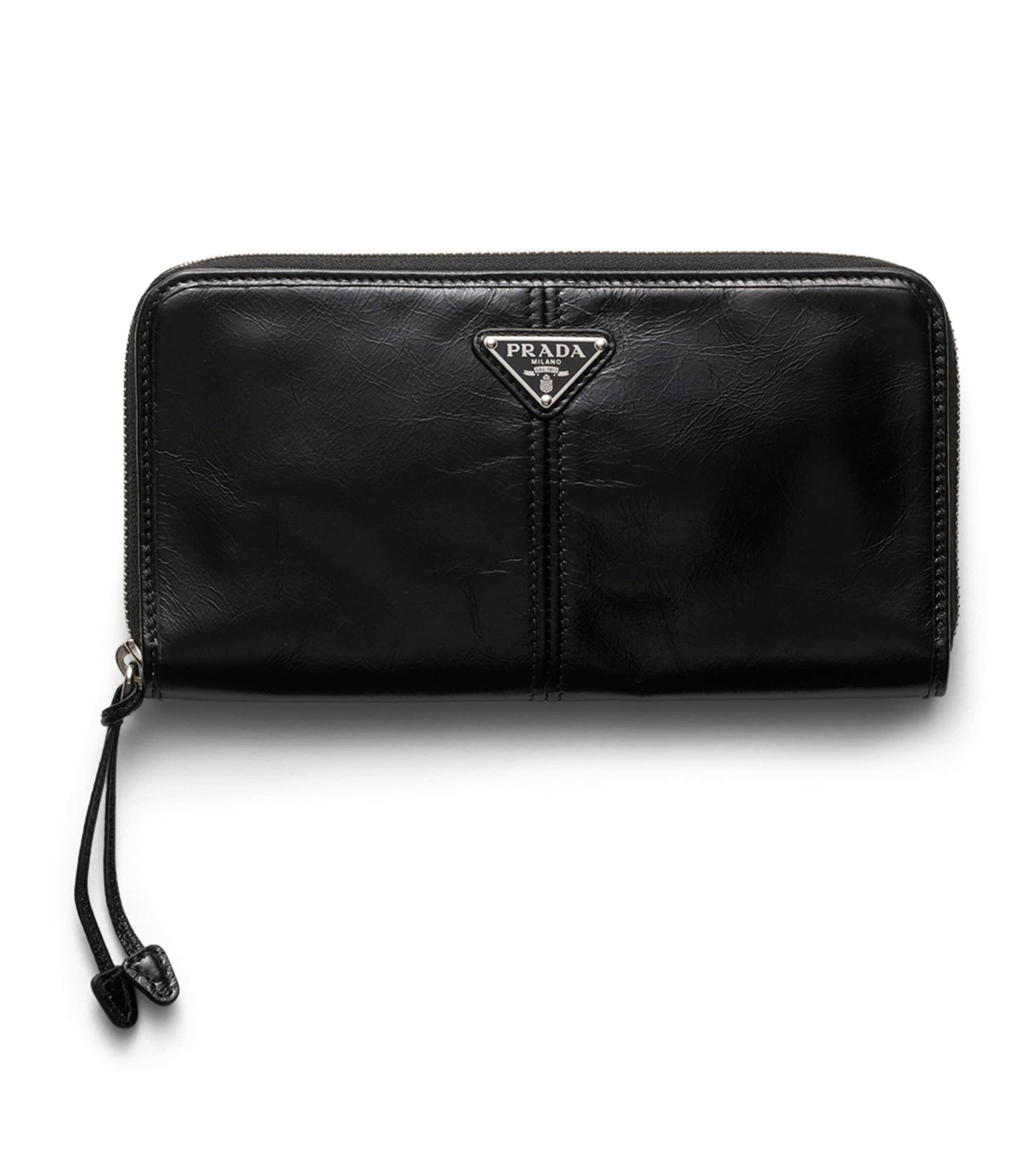 Prada Leather Zip-Around Wallet
