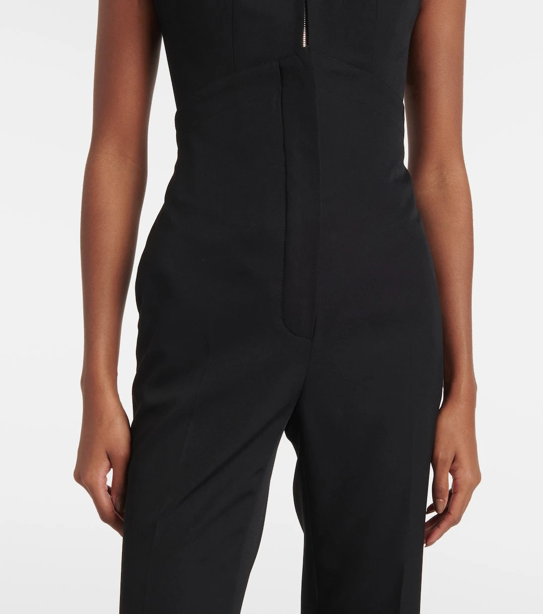 McQueen - High-rise wool flared pants