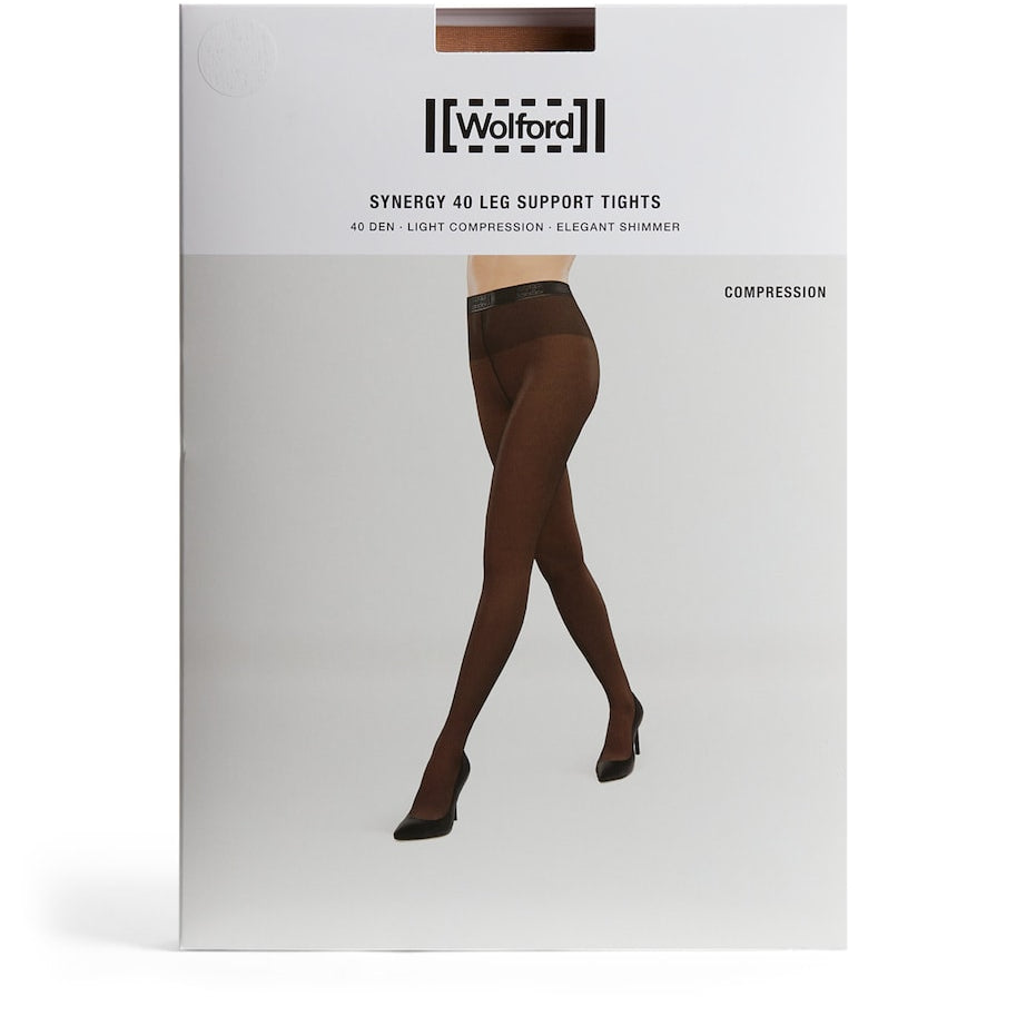 Wolford Beige Synergy 40 Leg Support Tights