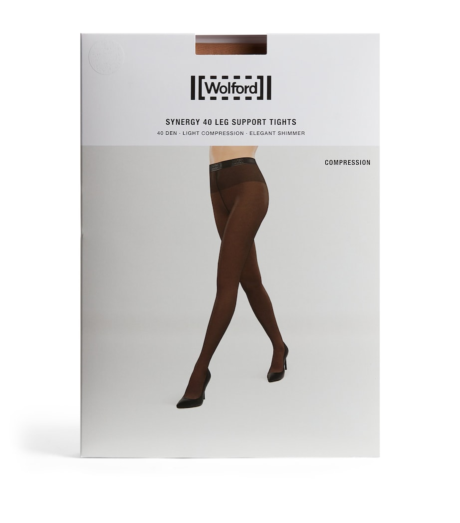 Wolford Beige Synergy 40 Leg Support Tights