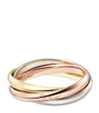 Small White, Yellow and Rose Gold Trinity Ring
