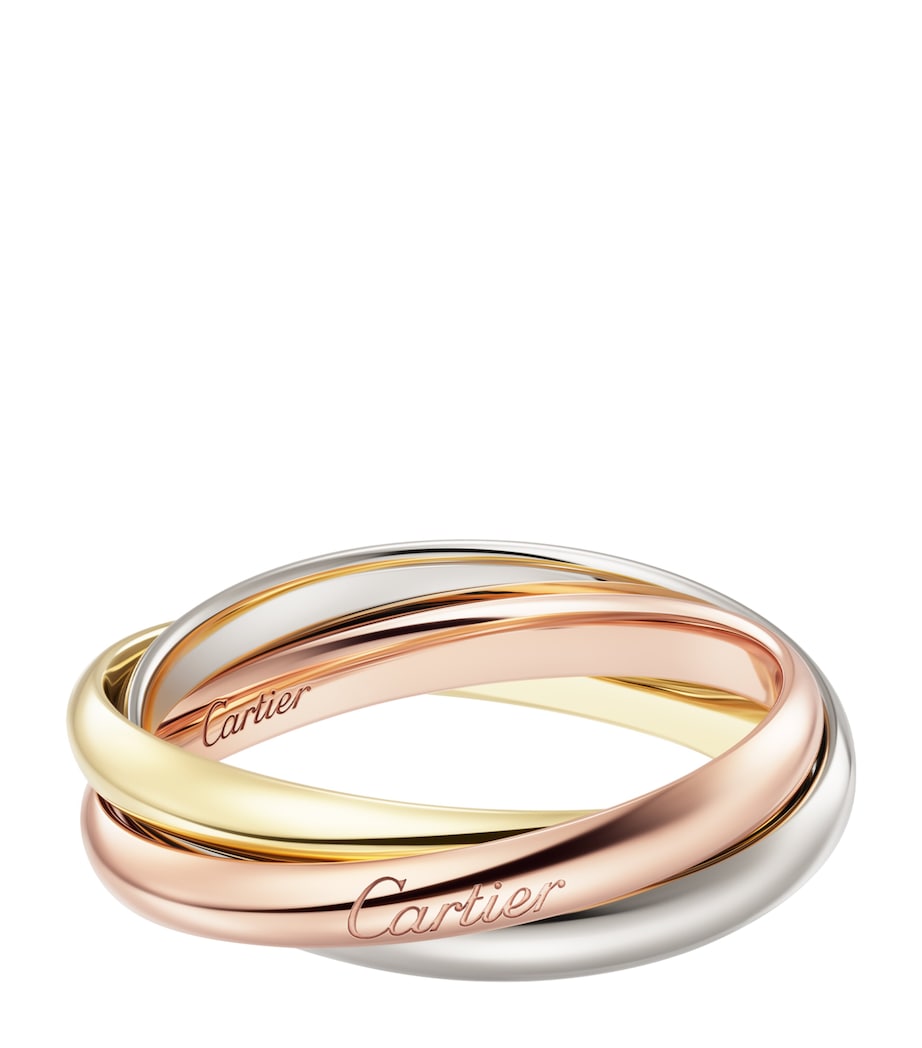 Small White, Yellow and Rose Gold Trinity Ring