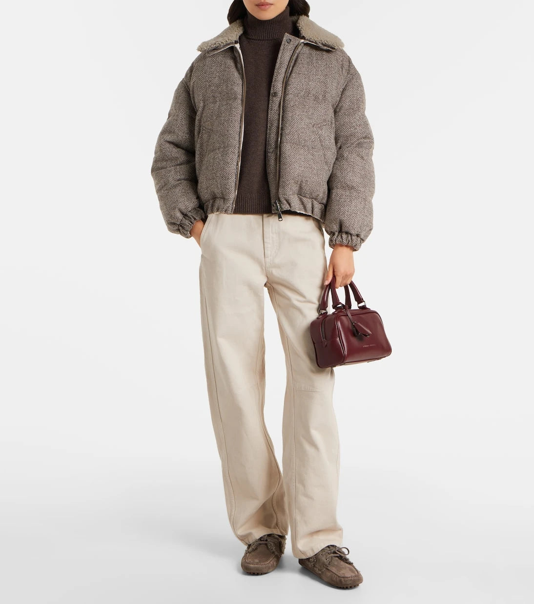Brunello Cucinelli - Monili shearling-trimmed suede moccasins