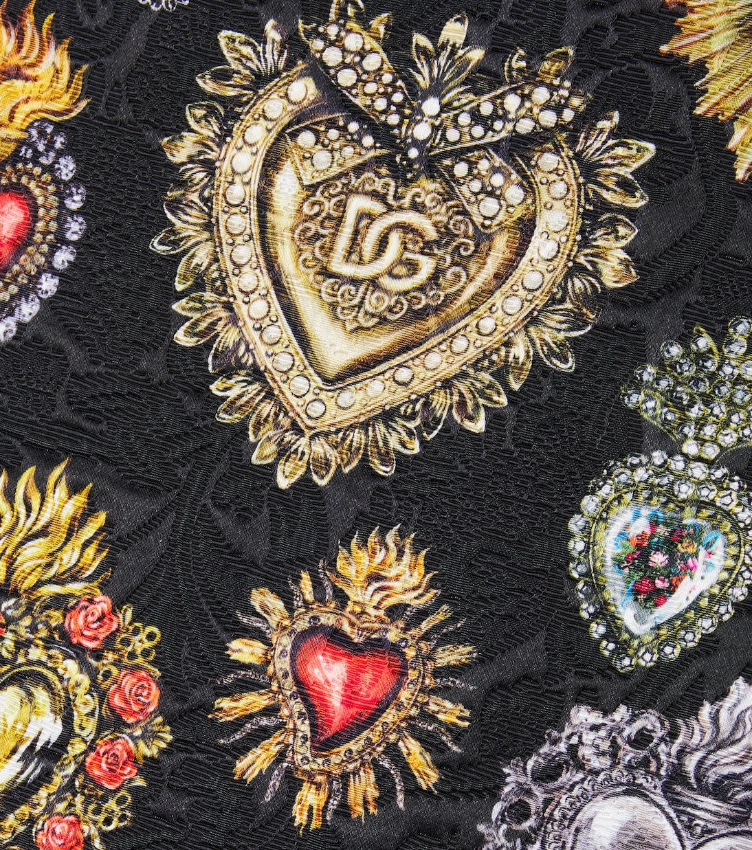 Dolce&Gabbana Kids - Printed brocade dress