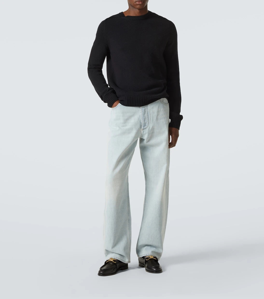 Bottega Veneta - حذاء لوفرز أستير نوت الجلدي