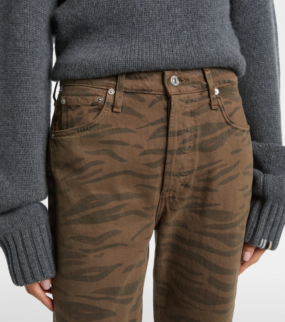 Citizens of Humanity - Blaine zebra-print flared jeans
