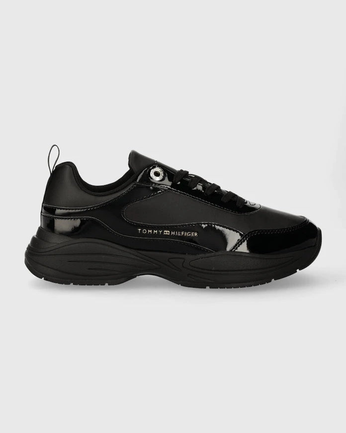 Tommy Hilfiger WOMENS CHUNKY RUNNER PATENT