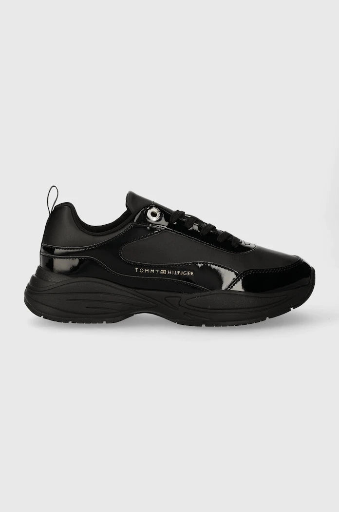 Tommy Hilfiger WOMENS CHUNKY RUNNER PATENT