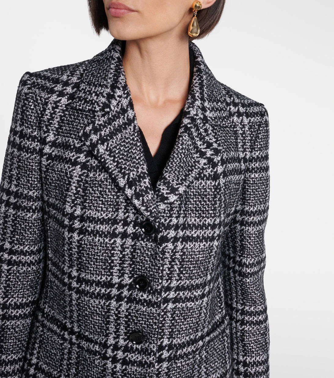 Dolce&Gabbana - Checked wool, silk, and llama-blend jacket