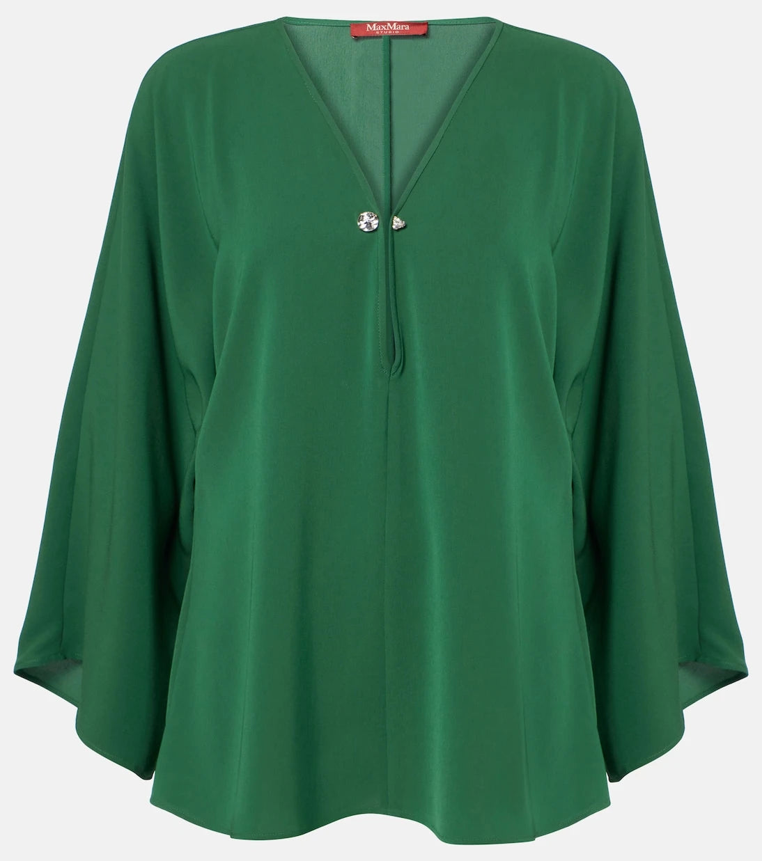 Max Mara - Umile crystal-embellished cady blouse