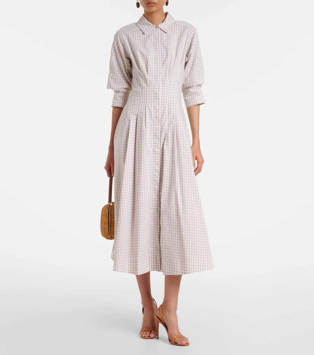 Simkhai - Jazz gingham cotton-blend shirt dress