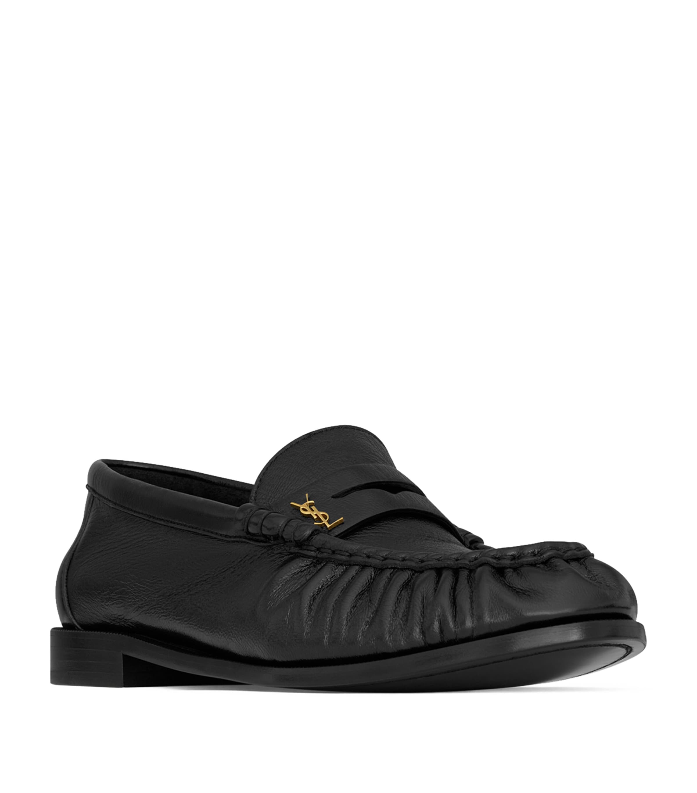 Saint Laurent Black Leather Le Loafers