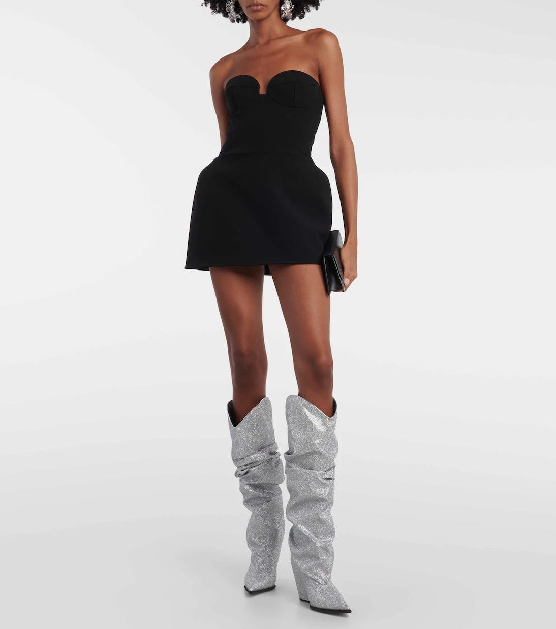 Alexandre Vauthier - Glitter knee-high boots