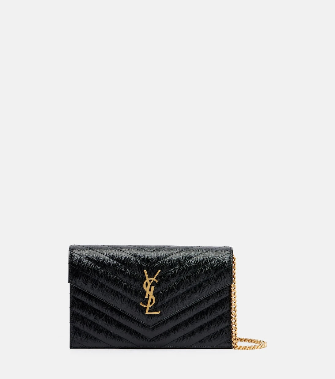 Saint Laurent - Cassandre Envelope Small leather wallet on chain