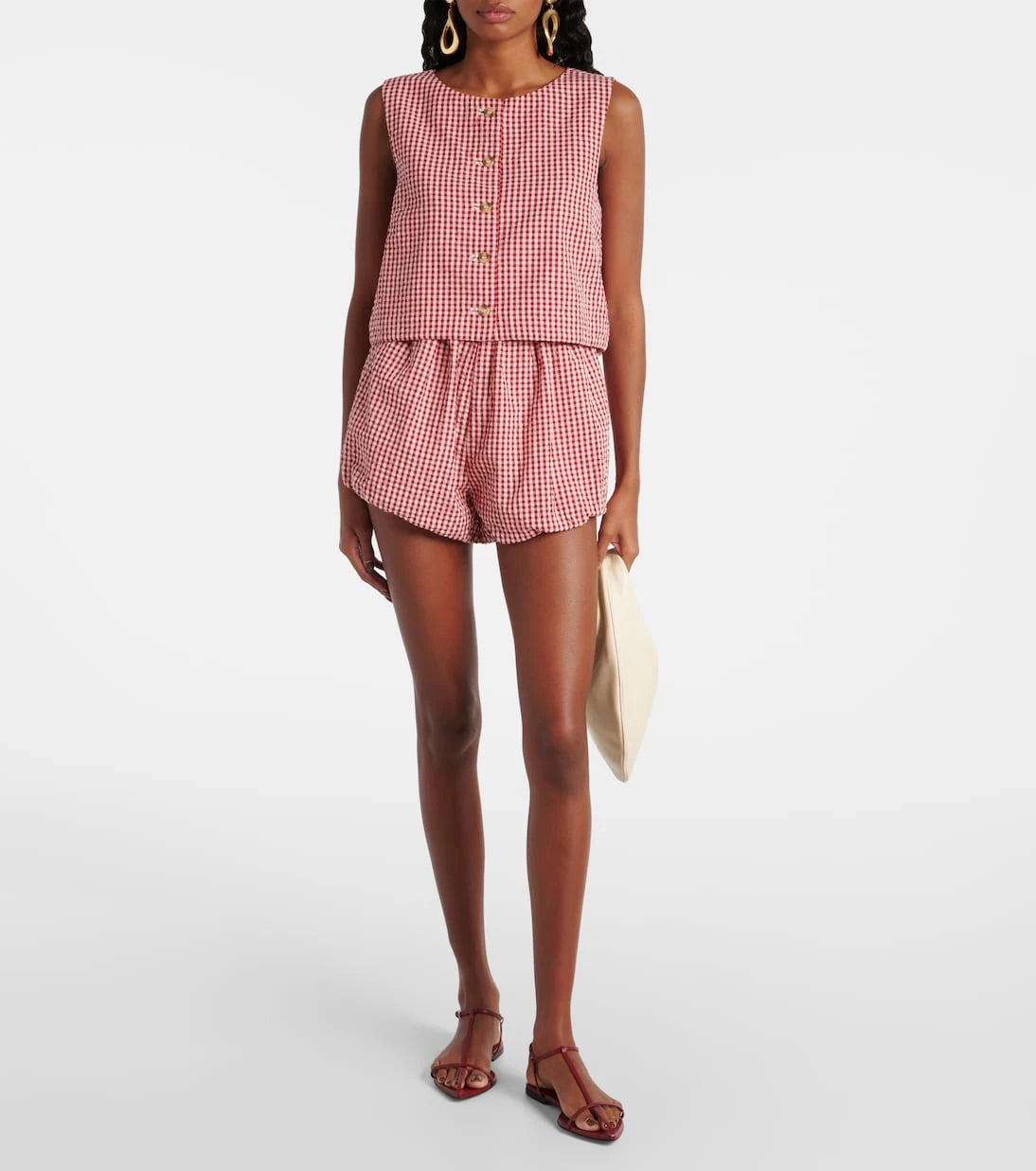 Posse - Aurelia gingham cotton shorts