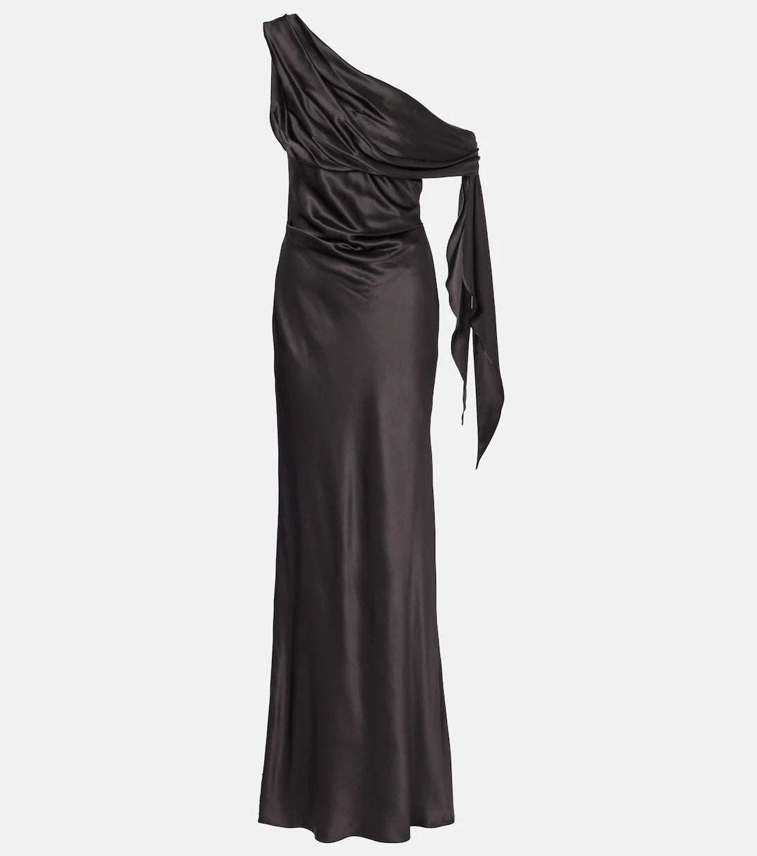 The Sei - Draped one-shoulder silk satin gown