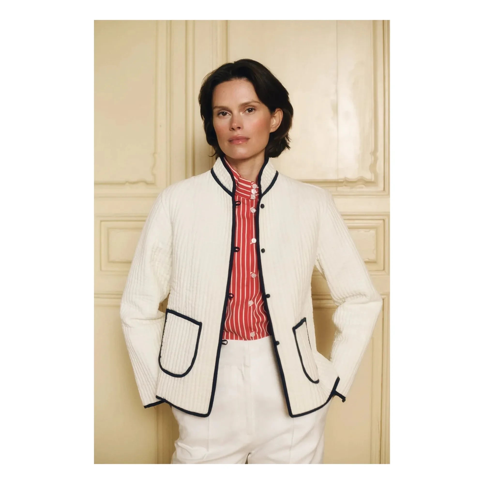 Maria de la Orden - Fittonia Cotton Jacket | Navy blue