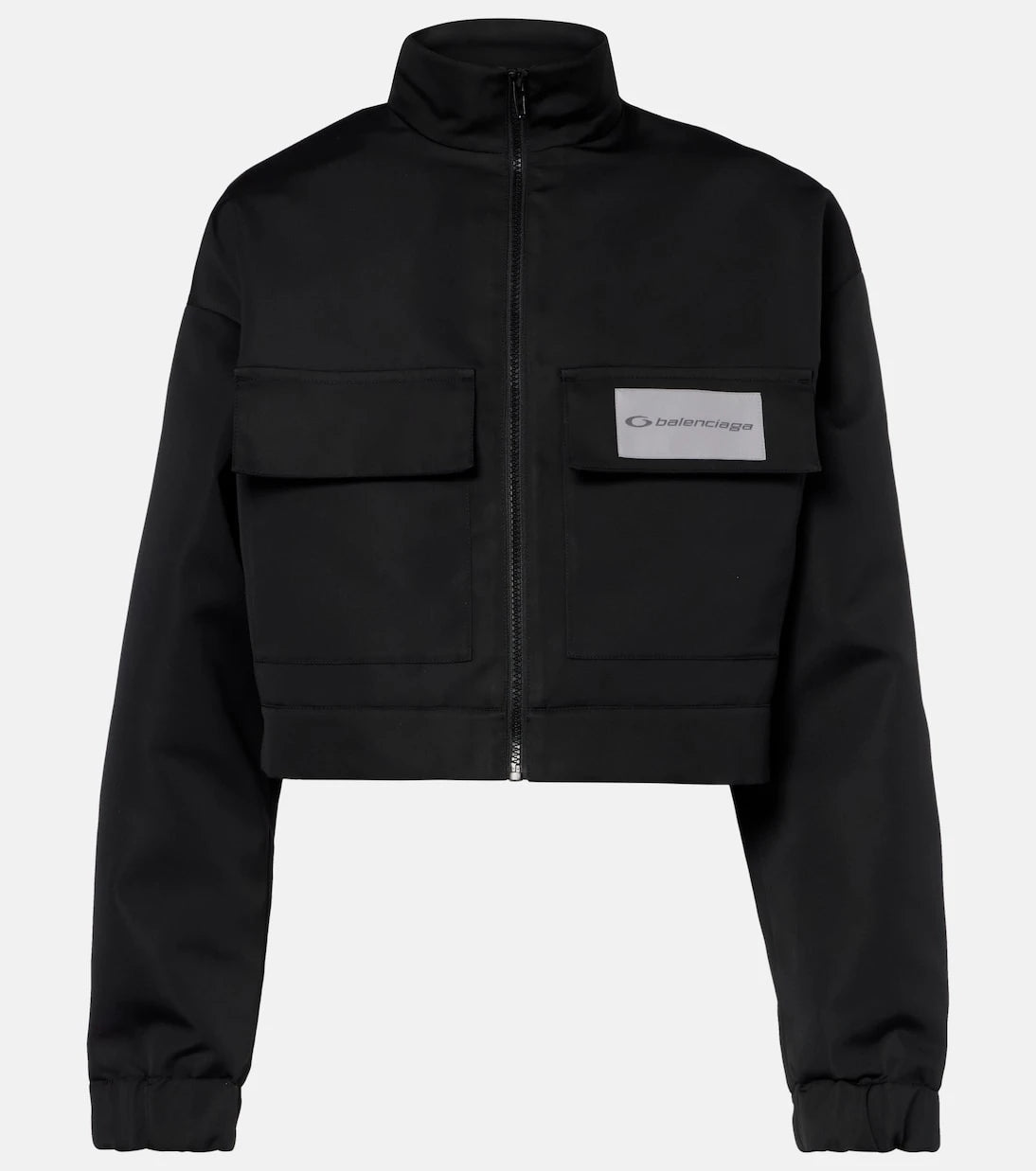 Balenciaga - جاكيت رياضي قصير من قماش فايل فني