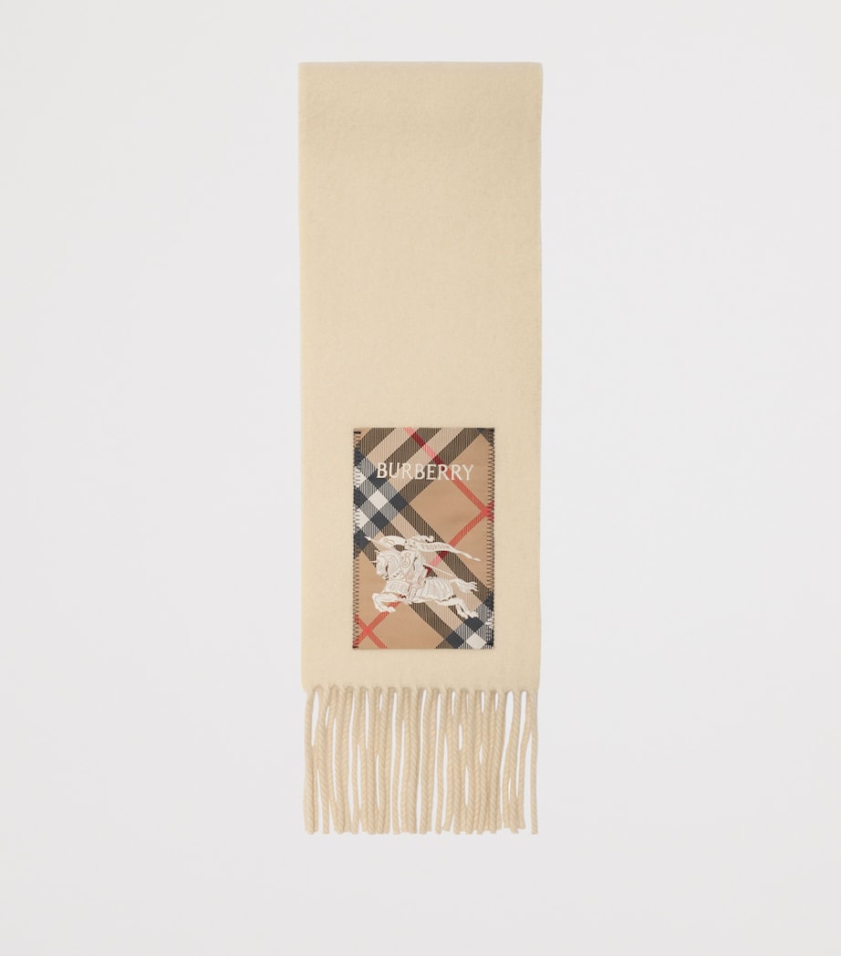 Cashmere Check Patch Scarf