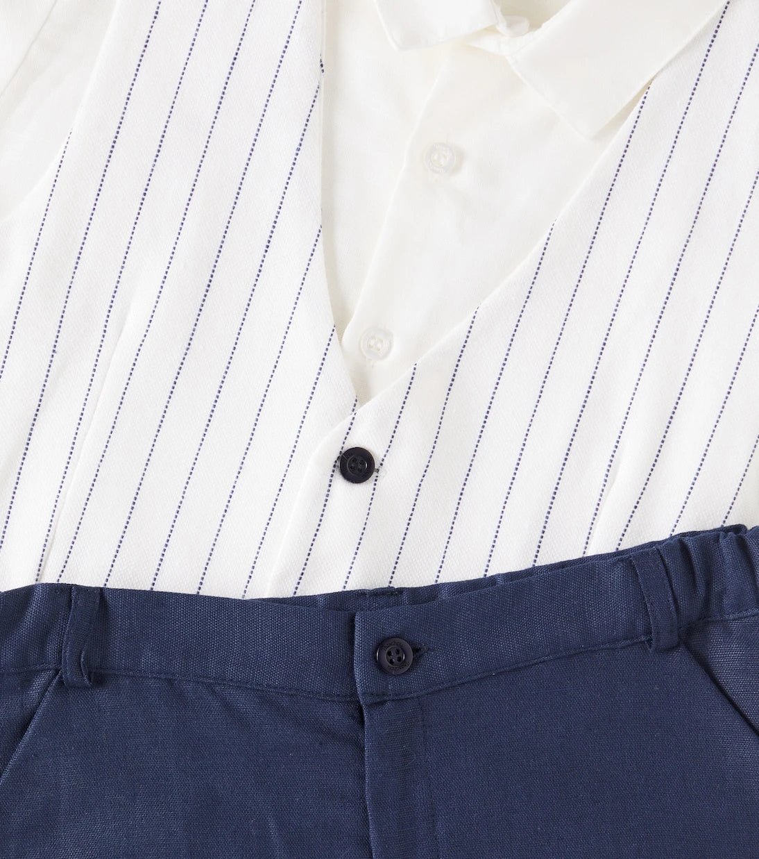 Patachou - Linen and cotton shirt and shorts set