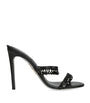 René Caovilla Black Embellished Chandelier Sandals 105