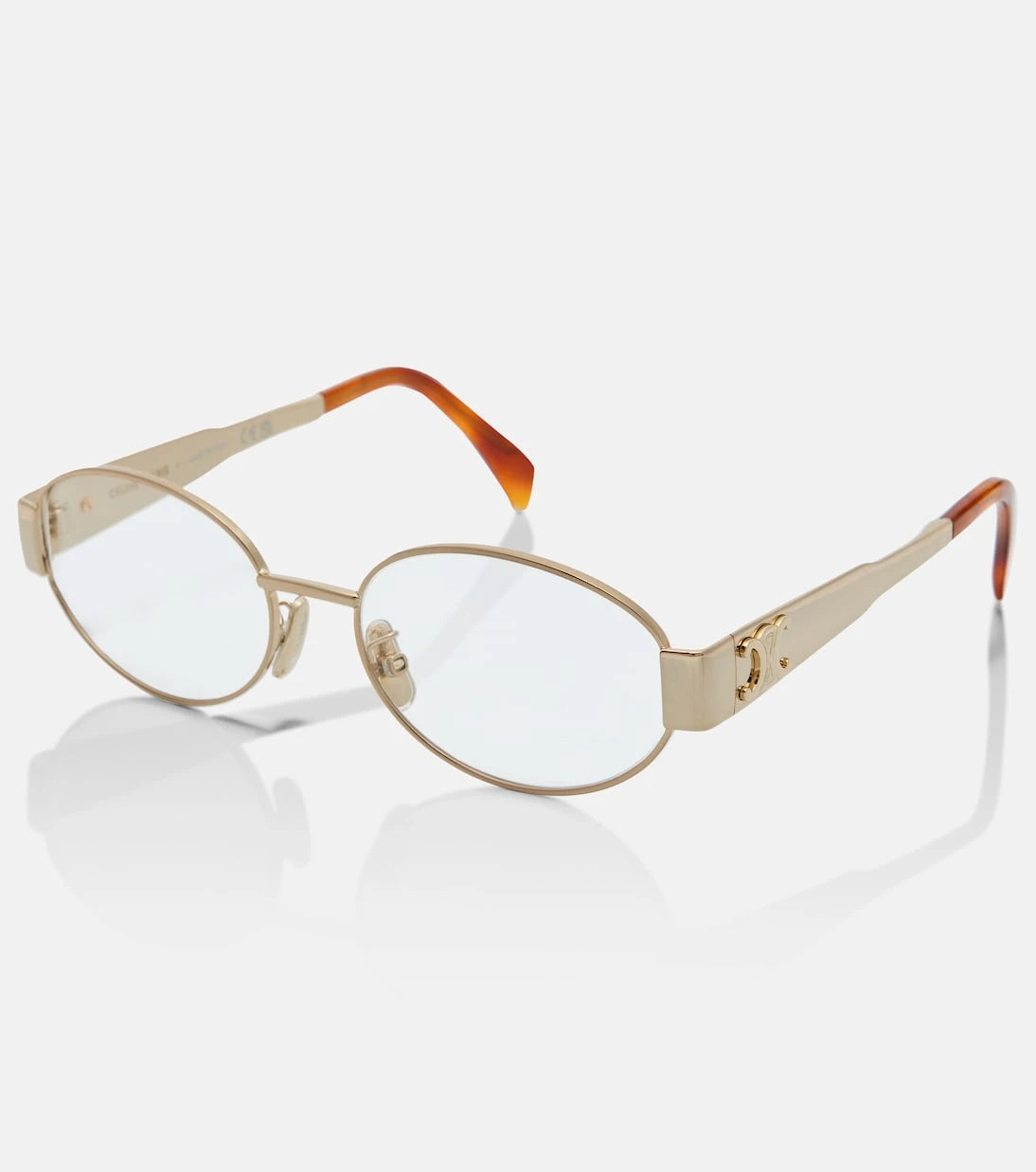 Celine Eyewear - Metal Triomphe round glasses