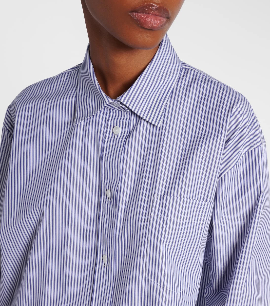 The Row - Ment Bengal stripe cotton poplin shirt