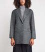 Max Mara Grey Virgin Wool Single-Breasted Jacket