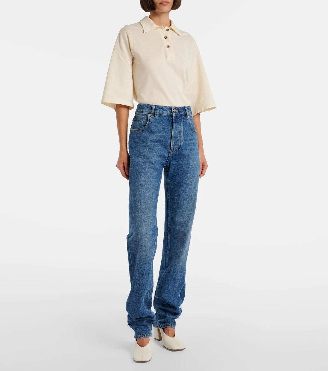 Bottega Veneta - High-rise straight jeans