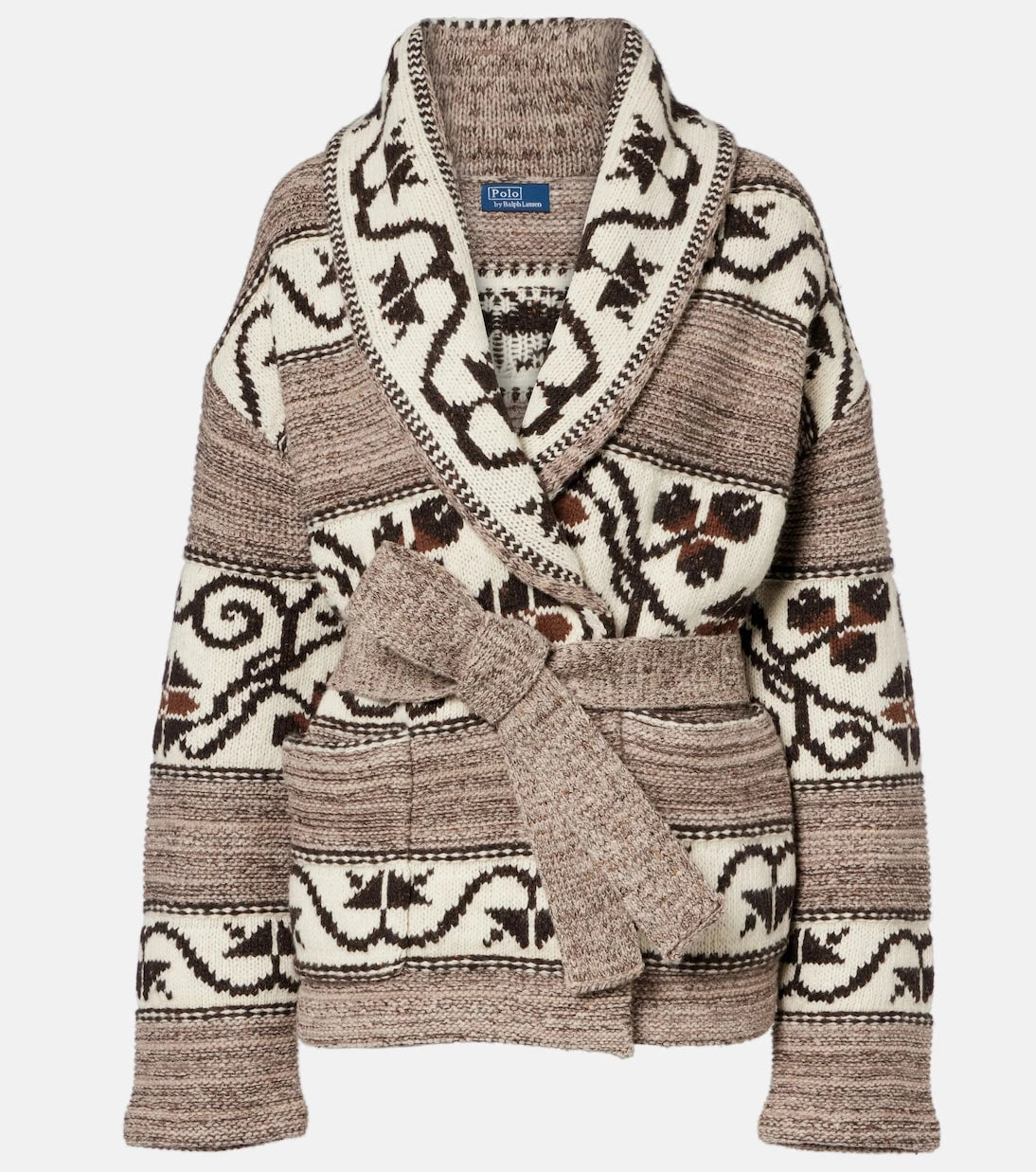 Polo Ralph Lauren - Jacquard wool-blend wrap cardigan