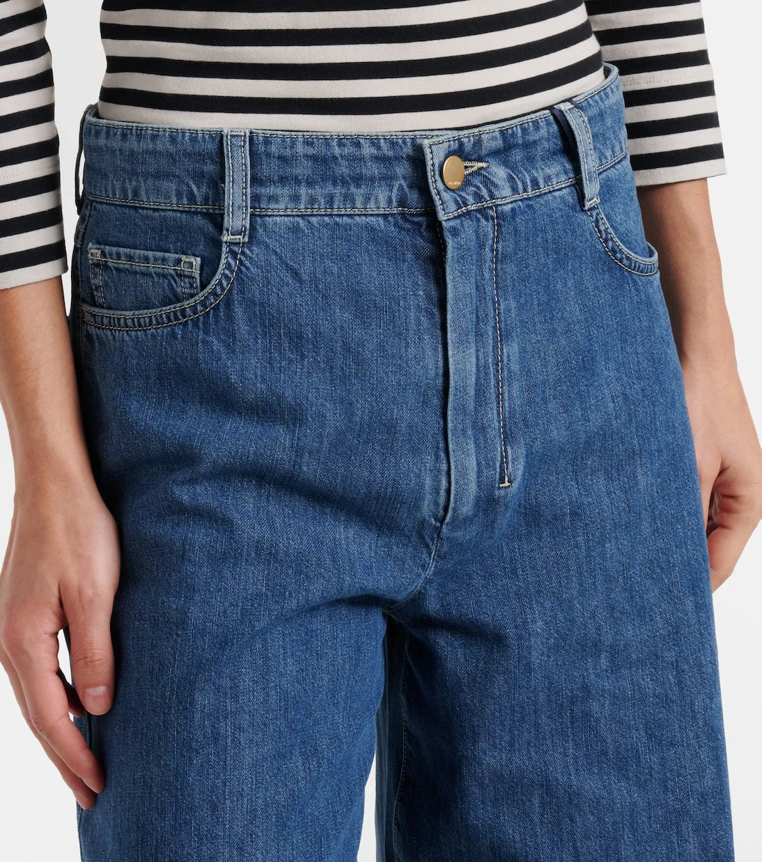 'S Max Mara - جينز زيوس بقصة أرجل واسعة