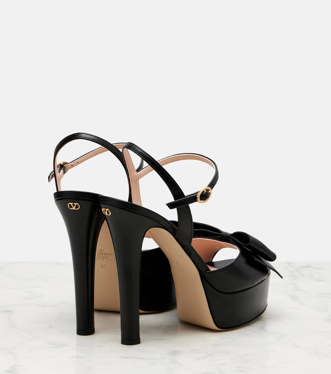 Valentino Garavani - Bowow leather platform sandals
