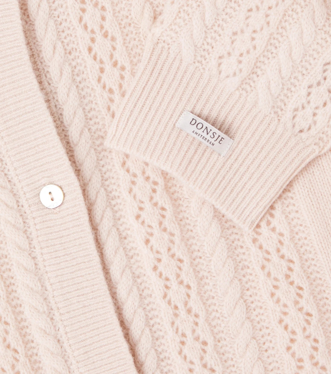 Donsje - Cable-knit wool cardigan