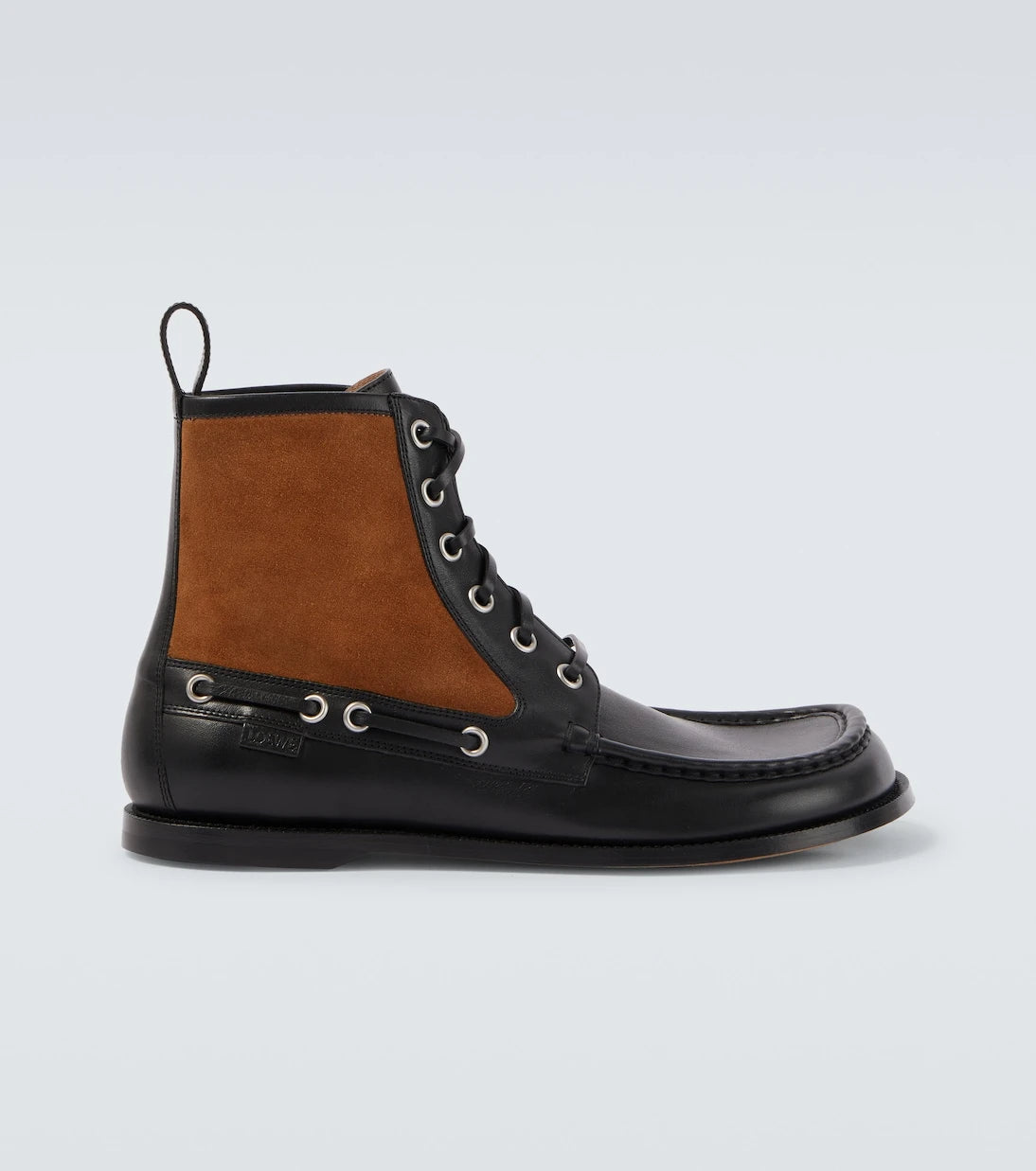 Loewe - Campo suede and leather lace-up boots