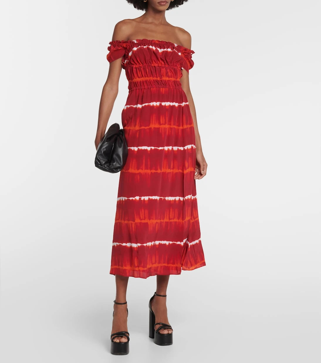 Altuzarra - Printed off-shoulder silk midi dress
