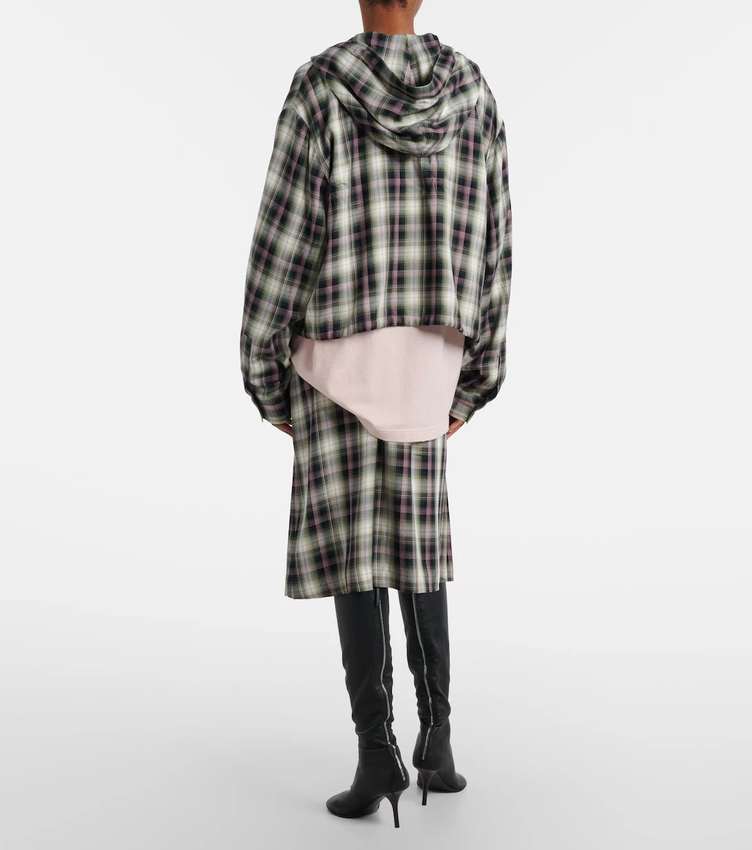 Acne Studios - Izetta checked midi skirt