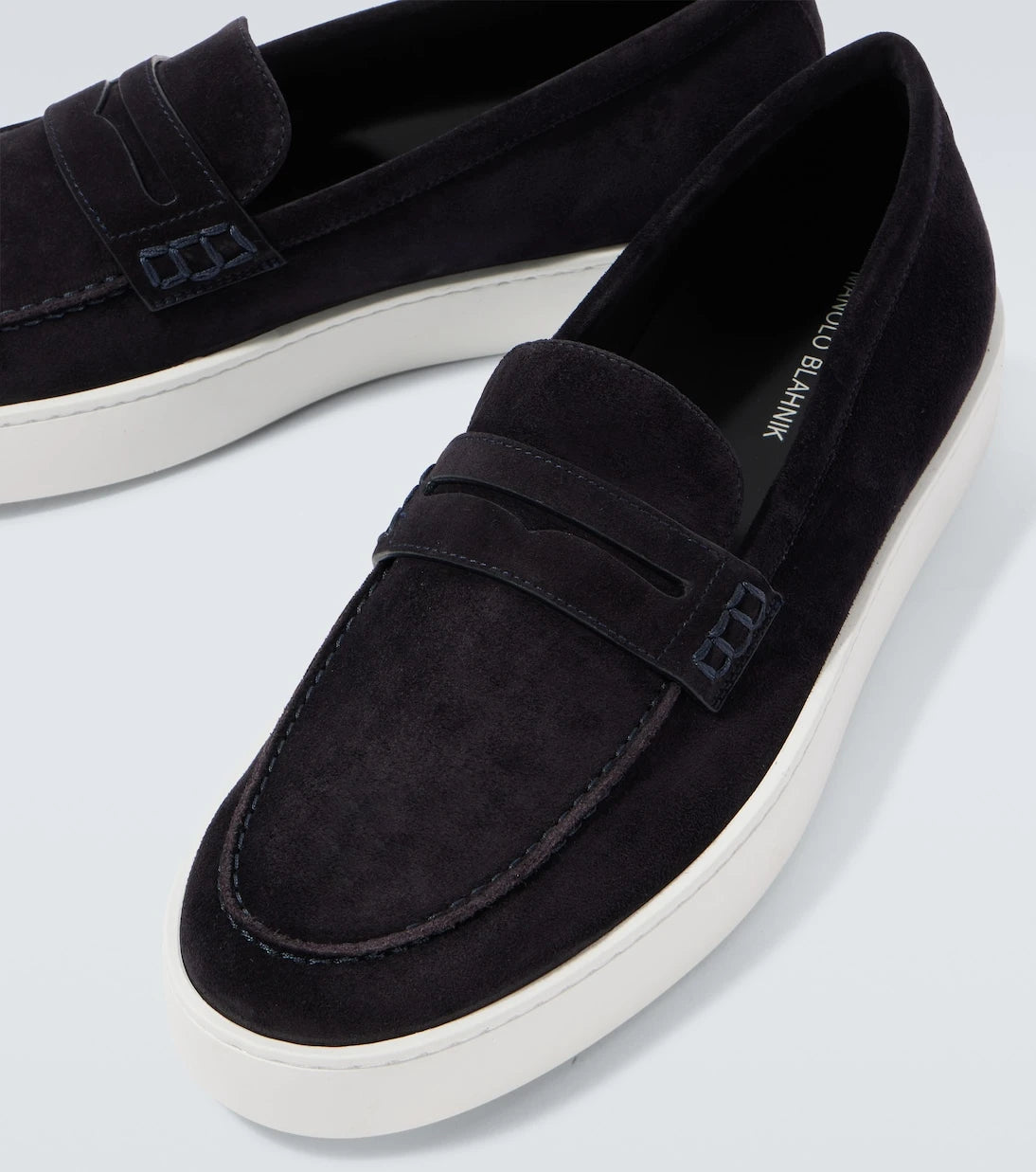 Manolo Blahnik - Ellis suede penny loafers