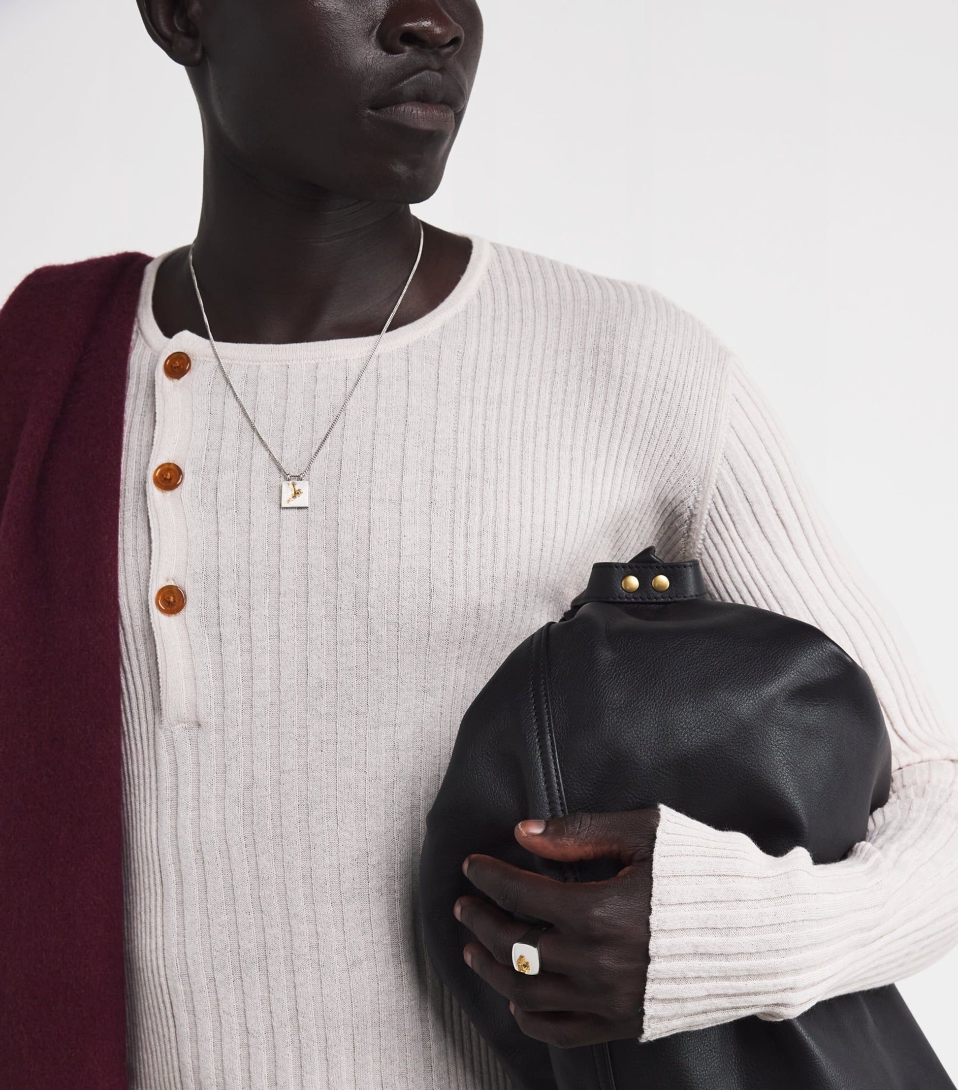 Tom Wood Sterling Silver and Tourmaline Mined Ring