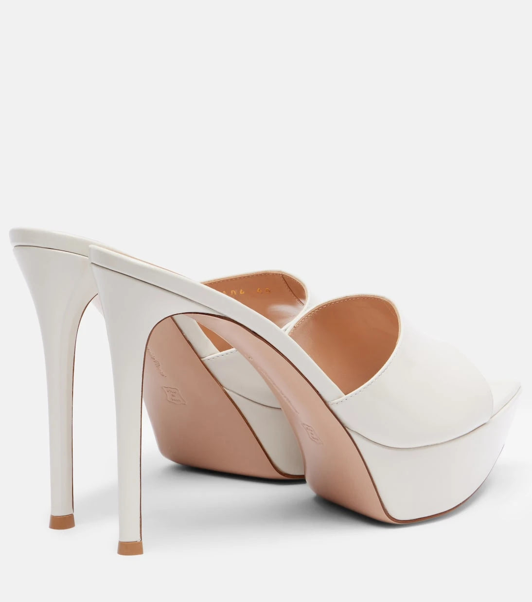 Gianvito Rossi - Dasha 85 patent leather platform mules
